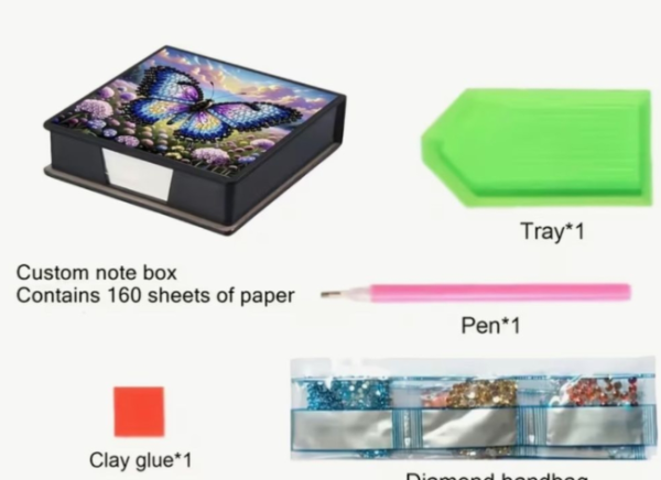 Diamond Painting Notizblock Schmetterling